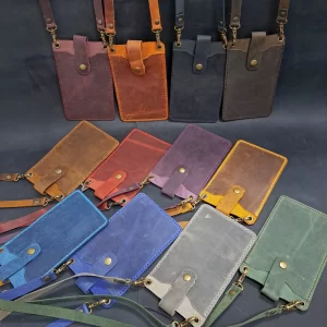 Deri telefon boyun askılığı