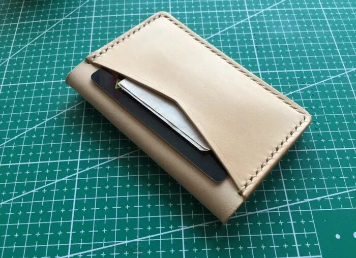 bedava 3 bölmeli deri kartlık şablonu indir