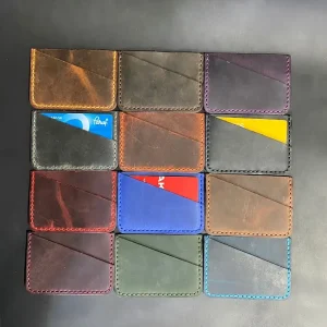 Tek cepli mini deri kartlık